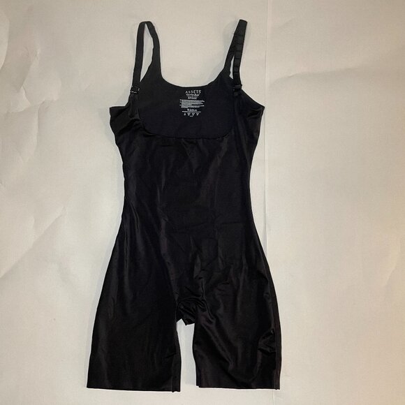 ASSETS SPANX Bodysuit Shapewear Tummy Control Women's Body Slimmer Black Large - Picture 1 of 6